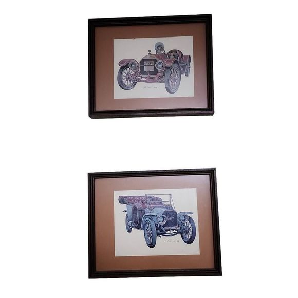 Vintage Art Vintage90s Peerless Mercer Classic Car Framed Print